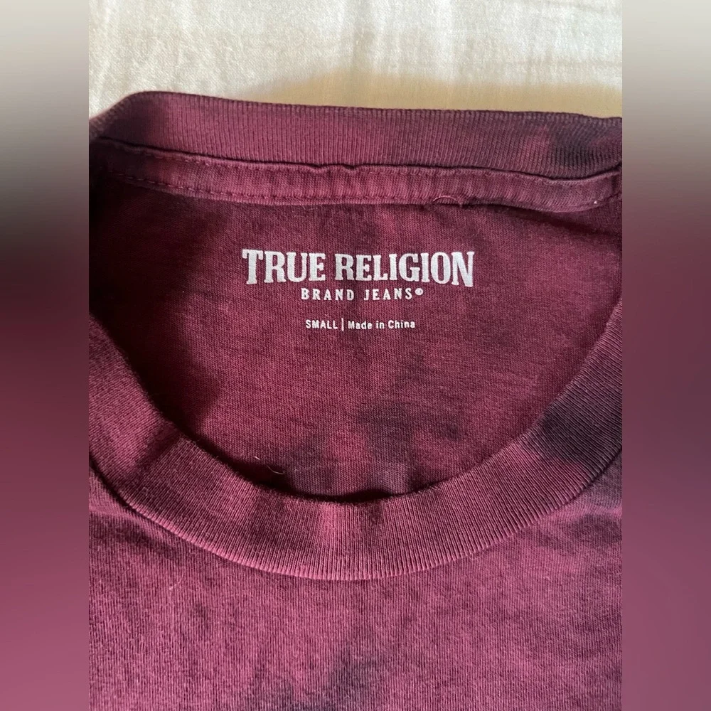True Religion Maroon Marble T Shirt